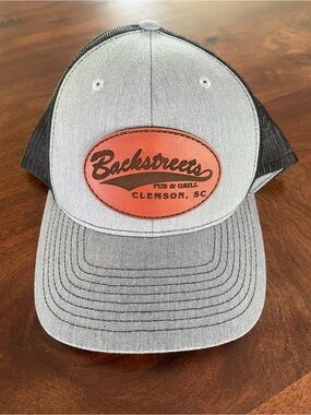 Backstreets Grey and Black Trucker Hat with Orange Logo